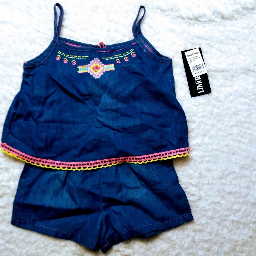 Limited too kids denim Romper